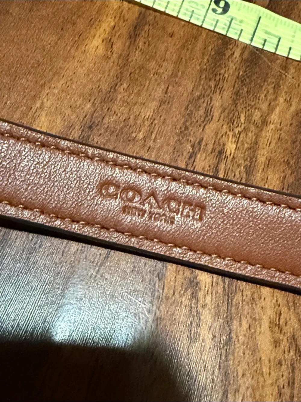 Coach Signature Canvas Dog Collar with Tan Leather Trim and Silver Charms